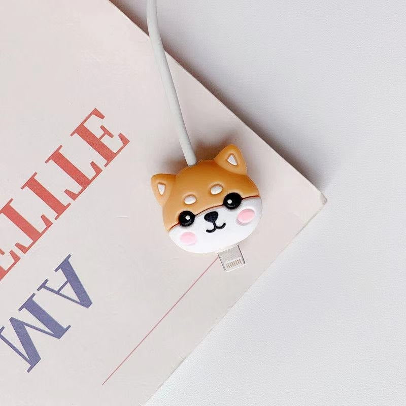 Cartoon Data Anti-folding Implement Bite USB Cable Protection Sleeve