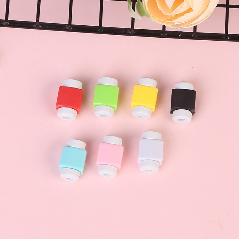 Mobile Phone Cable Protective Sleeve, Earphone Data Cable Charger Protector, Pure Color Anti-Broken Cable Winder Protection