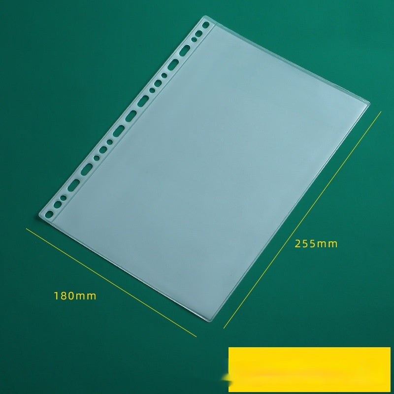 PVC Transparent Bag A5 A6 Loose Spiral Notebook Zipper Bag Loose-leaf 6-hole Storage Information Bag Business Card Album