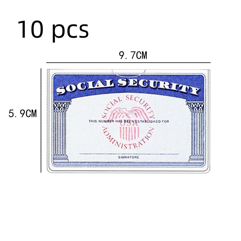 Transparent ID Social Security Card Student Bus Waterproof Cover