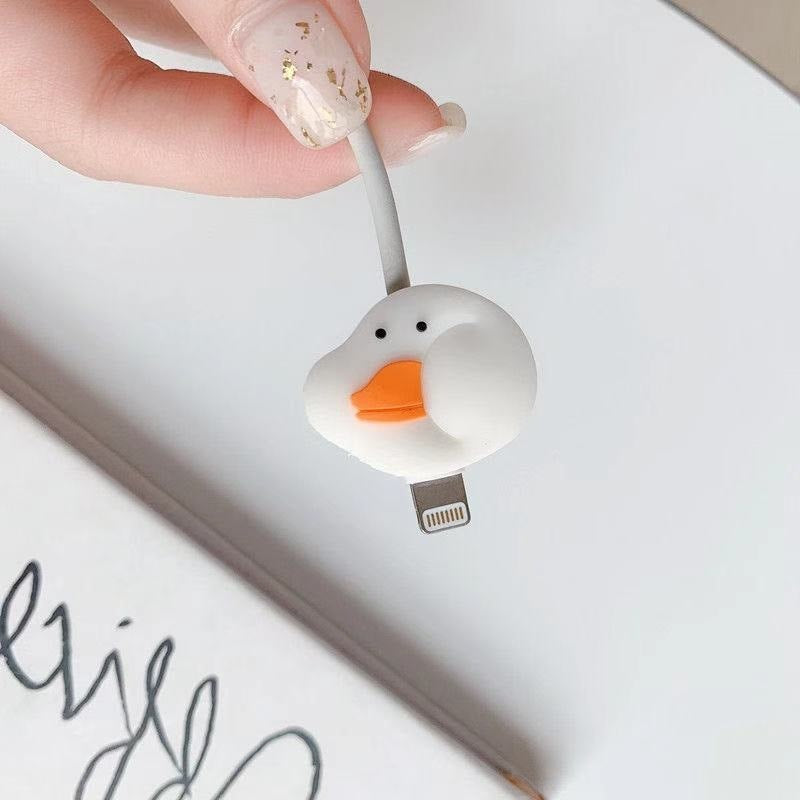 Cartoon Data Anti-folding Implement Bite USB Cable Protection Sleeve