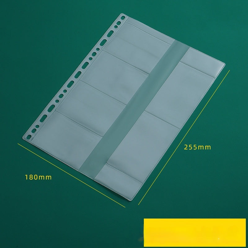 PVC Transparent Bag A5 A6 Loose Spiral Notebook Zipper Bag Loose-leaf 6-hole Storage Information Bag Business Card Album