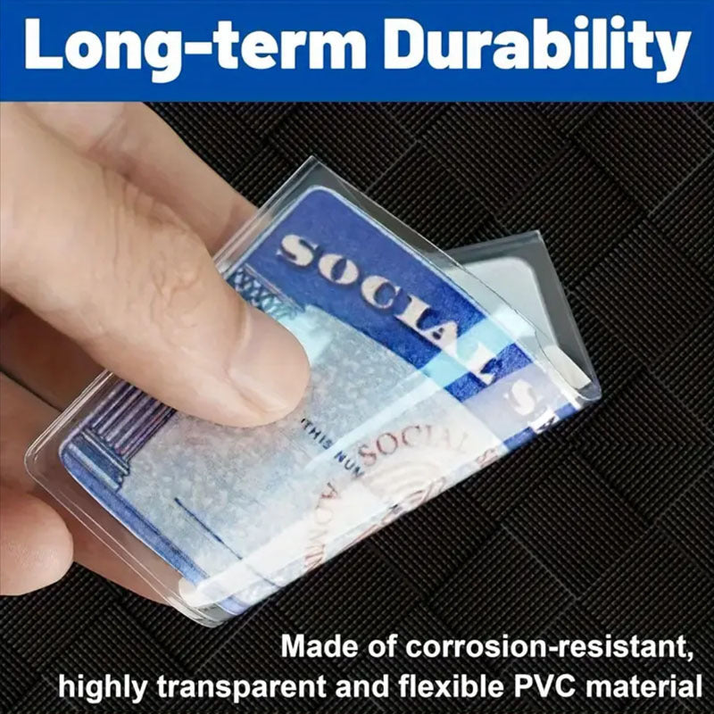 Transparent ID Social Security Card Student Bus Waterproof Cover